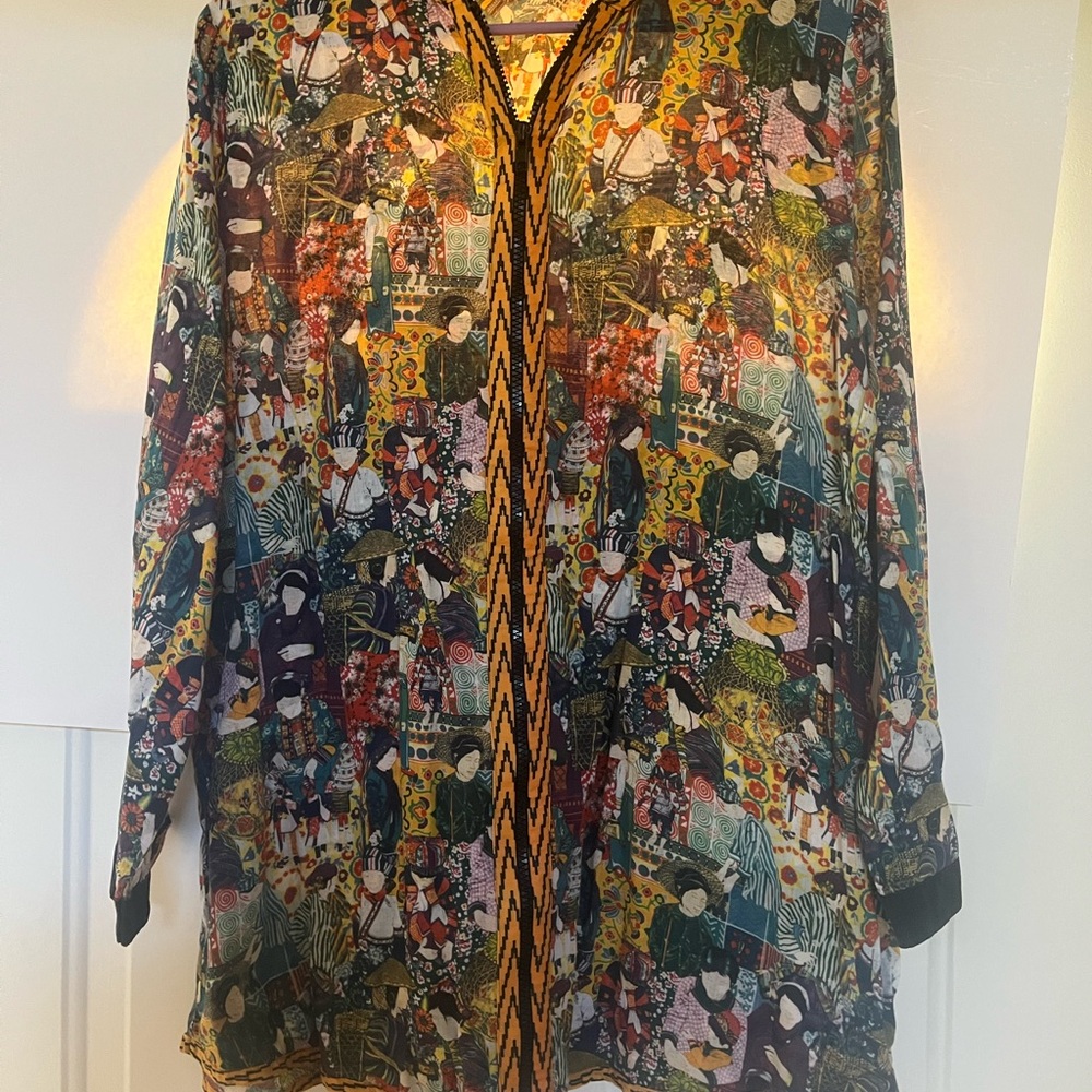 Colorful Patterned Long Sleeve Dress